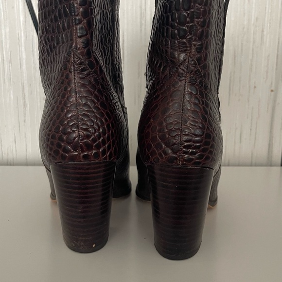 SOLD 🤑Gibson & latimer croc embossed western booties size 8.5 - Picture 6 of 10